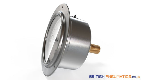 Watson Stainless Steel 60 Bar Flange Pressure Gauge (Back Entry) 1/4