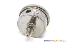 Load image into Gallery viewer, Watson Stainless Steel 60 Bar Pressure Gauge (Back Entry) 1/4&quot; BSPT - British Pneumatics (Online Wholesale)