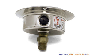 Watson Stainless Steel 700 Bar Flange Pressure Gauge (Back Entry) 1/4" BSPT - British Pneumatics (Online Wholesale)