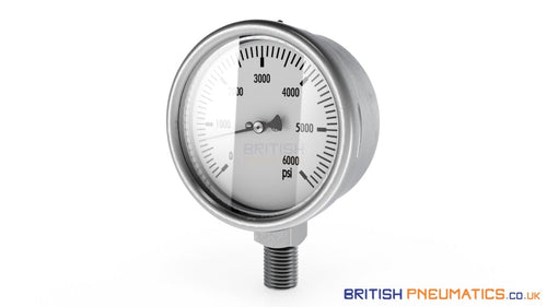 Watson Stainless Steel 700 Bar Pressure Gauge (Bottom Entry) 1/4