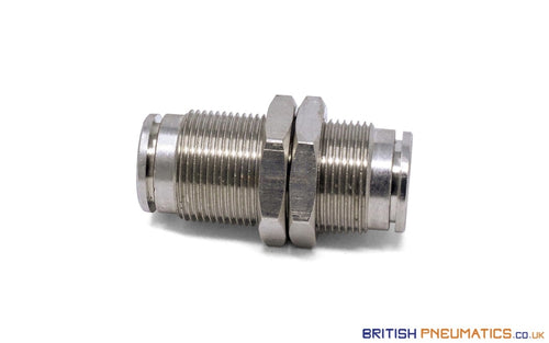 10Mm Bulkhead Connector Push-In Fitting (Nickel Plated Brass) General
