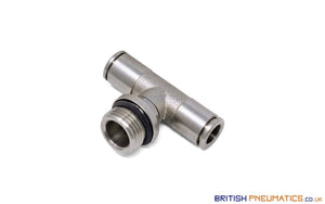 10Mm To 1/4 Central Branch Tee Male Push-In Fitting (Nickel Plated Brass) General