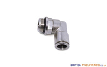 Load image into Gallery viewer, 10Mm To 3/8 Bsp Swivel Elbow Push-In Fitting (Nickel Plated Brass) General