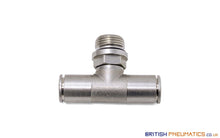 Load image into Gallery viewer, 10Mm To 3/8 Central Branch Tee Male Push-In Fitting (Nickel Plated Brass) General
