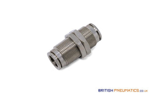 12Mm Bulkhead Connector Push-In Fitting (Nickel Plated Brass) General