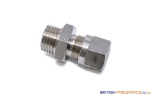 Load image into Gallery viewer, 1/4 To 8Mm Compression Fitting Bsp Stud (Nickel Plated Brass) General