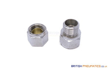 Load image into Gallery viewer, 3/8 Female Bsp To 10Mm Stud Compression Fitting (Nickel Plated Brass) General