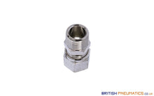 Load image into Gallery viewer, 3/8 To 10Mm Compression Fitting Bspt Stud (Nickel Plated Brass) General
