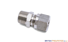 Load image into Gallery viewer, 3/8 To 10Mm Compression Fitting Bspt Stud (Nickel Plated Brass) General