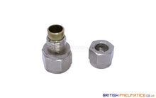 Load image into Gallery viewer, 3/8 To 12Mm Compression Fitting Bsp Stud (Nickel Plated Brass) General