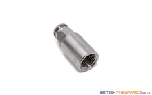 Load image into Gallery viewer, 4Mm To 1/8 Straight Female Stud Push-In Fitting (Nickel Plated Brass) General