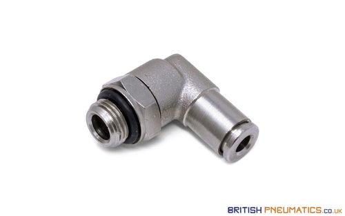 4Mm To 1/8 Swivel Elbow Push-In Fitting (Nickel Plated Brass) General