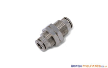 Load image into Gallery viewer, 6Mm Bulkhead Connector Push-In Fitting (Nickel Plated Brass) General