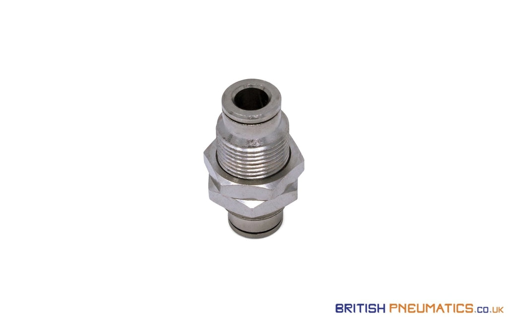 6mm Bulkhead Connector Push-In Fitting (Nickel Plated Brass) – British  Pneumatics