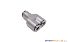 Load image into Gallery viewer, 6Mm Intermediate Y Push-In Fitting (Nickel Plated Brass) General