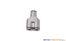 Load image into Gallery viewer, 6Mm Intermediate Y Push-In Fitting (Nickel Plated Brass) General