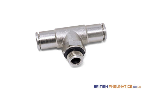 6Mm To 1/4 Central Branch Tee Male Push-In Fitting (Nickel Plated Brass) General
