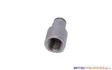 Load image into Gallery viewer, 6Mm To 1/4 Straight Female Stud Push-In Fitting (Nickel Plated Brass) General