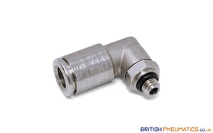 6Mm To M5 Swivel Elbow Metallic Push-In Fitting (Nickel Plated Brass) General