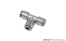 Load image into Gallery viewer, 6Mm Union Tee Push-In Fitting (Nickel Plated Brass) General