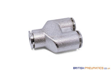 Load image into Gallery viewer, 8Mm Intermediate Y Push-In Fitting (Nickel Plated Brass) General