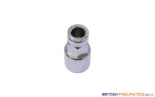 Load image into Gallery viewer, 8Mm To 1/4 Straight Female Stud Push-In Fitting (Nickel Plated Brass) General
