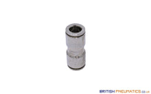 Load image into Gallery viewer, 8Mm To Union Straight Connector Push-In Fitting (Nickel Plated Brass) General