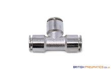 Load image into Gallery viewer, 8Mm Union Tee Push-In Fitting (Nickel Plated Brass) General