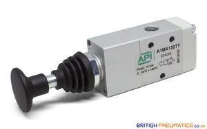 API A1MA130TT Manual Valve 1/8"", 3/2 Push/Pull - British Pneumatics