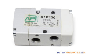 API A1P130 Pneumatic Valve 1/8" 3/2 Normally Closed (Pneumatically Operated) - British Pneumatics