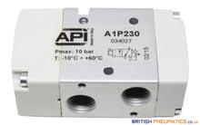 Load image into Gallery viewer, API A1P230 Pneumatic Valve 1/4&quot; 3/2 Normally Closed (Pneumatically Operated) - British Pneumatics