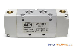 API A1P251 Pneumatic Valve 1/4" 5/2 (Pneumatically Operated) - British Pneumatics (Online Wholesale)