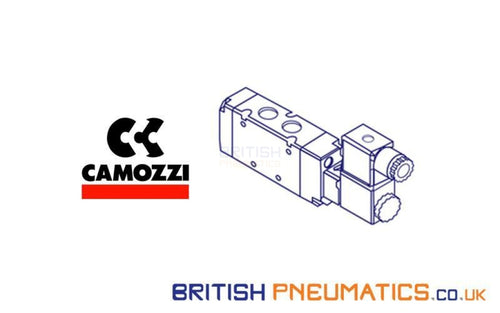 Camozzi 338 011 02 U72 G1/8 3/2 Manual Override (338) Series 3 Electro Pneumatically Operated