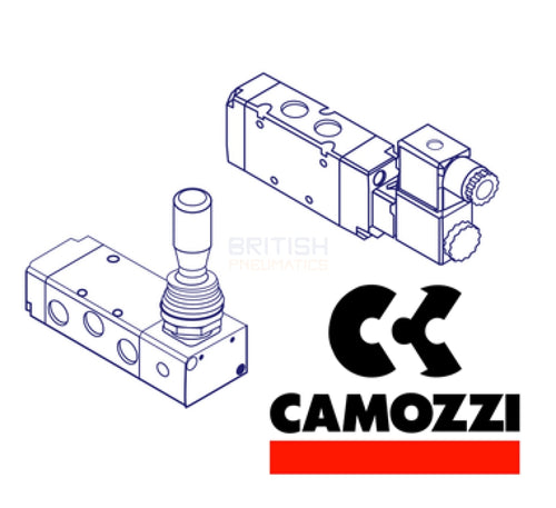 Camozzi 972 000 33 5/3 Pneumatic Open Centre (971 & 973) Directional Control Solenoid Valve General
