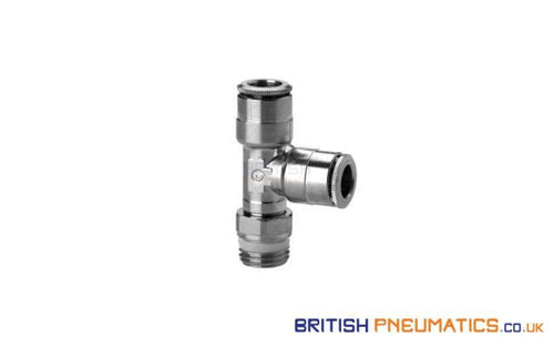 Camozzi S6440 8 1/4 Bspp Sprint Swivel Run Tee Parallel Push-In Fitting General