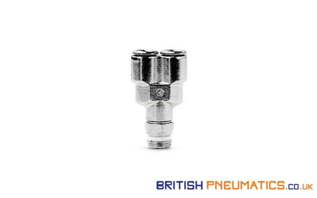 Camozzi S6450 4 1/8 Bspp And Metric Swivel Y Tube Connector Push-In Fitting General