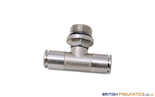 Hb160838 8Mm To 3/8 Central Branch Tee Male Push-In Fitting (Nickel Plated Brass) General