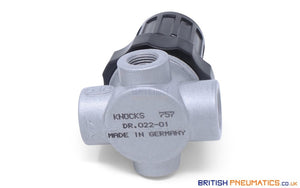 Knocks DR.022-01 Pneumatic Pressure Regulator , 1/4", 0.4~10BAR - British Pneumatics (Online Wholesale)