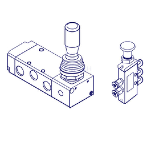 Mindman ACT-100 (EPA-100) Mechanical Pin plunger Valve - British Pneumatics