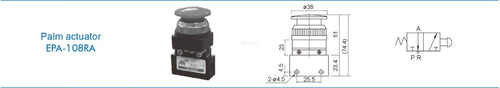 Mindman ACT-108 EPA-108RA Mechanical Valve - British Pneumatics