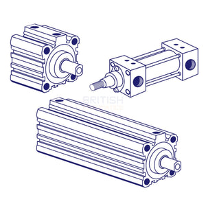 Mindman MCMI-11-8-40 Mini Cylinder - British Pneumatics (Online Wholesale)