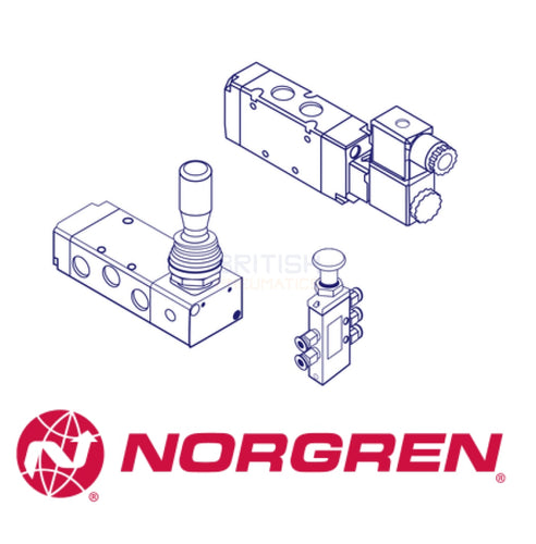 Norgren 3041002 Mechanical Valve (One WayTrip 1/8 BSP) - British Pneumatics (Online Wholesale)