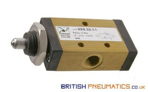 Pneumax 224.32.1.1 Tappet Valve 3/2 1/4" - British Pneumatics (Online Wholesale)
