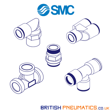 SMC KQ2LE08-00 Bulkhead Tube-To-Tube Adapter Elbow