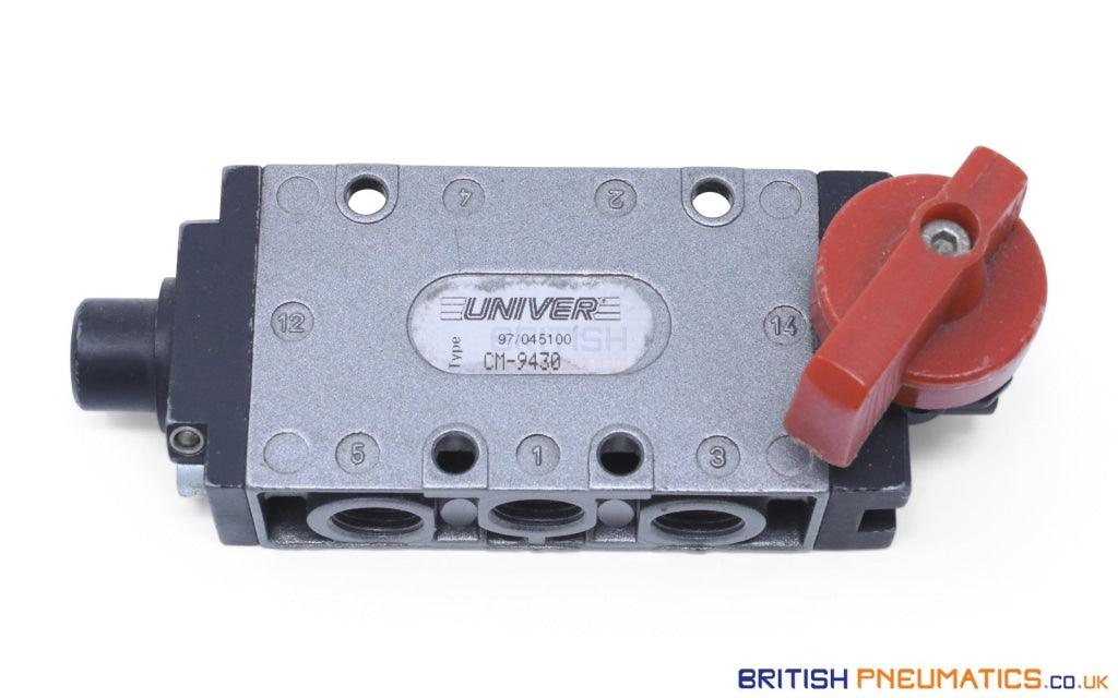 Univer CM-9430 Rotating Lever Mechanical Spool Valve - British Pneumatics (Online Wholesale)