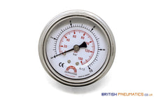 Load image into Gallery viewer, Watson Stainless Steel 10 Bar Pressure Gauge (Back Entry) 1/4&quot; BSPT - British Pneumatics (Online Wholesale)