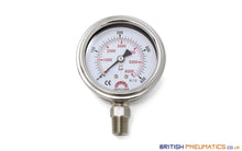 Load image into Gallery viewer, Watson Stainless Steel 400 Bar (6000 PSI) Pressure Gauge (Bottom Entry) 1/4&quot; BSPT - British Pneumatics (Online Wholesale)
