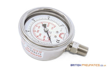 Load image into Gallery viewer, Watson Stainless Steel 50 Bar (700 PSI) Pressure Gauge (Bottom Entry) 1/4&quot; - British Pneumatics (Online Wholesale)